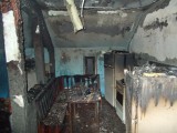 Zniszczona pożarem kuchnia