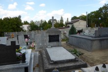 zdjęcie grobu Powstańca Styczniowego Leona Younga de Blankenheima w Brdowie