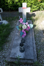 zdjęcie grobu Antoniego Domańskiego ofiary terroru niemieckiego. Kostrzyn
