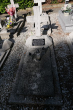 zdjęcie grobu  Czesława Borchardta - ofiary terroru niemieckiego. Kostrzyn Wlkp.