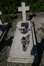 zdjęcie grobu Dionizego Miektyńskiego - ofiary terroru niemieckiego. Kostrzyn Wlkp.