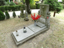 Zdjęcie grobu Józefa Wojciechowskiego rozstrzelanego przez Niemców w 1939 roku. Grzybowo