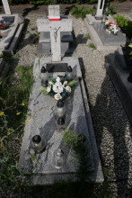 zdjęcie grobu Floriana Piątka - ofiary terroru niemieckiego. Kostrzyn Wlkp.