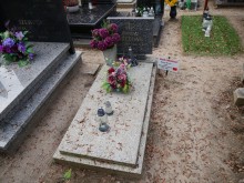 zdjęcie grobu Michała Grzelaka - ofiary terroru niemieckiego. Wronki