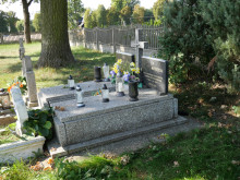 zdjęcie grobu Franciszka Cygi i Matuszczaka z 1946 r. w Parzynowie