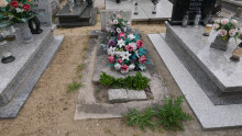 zdjęcie grobu Franciszka Drogosia ofiary terroru niemieckiego z 1945 r. w Krotoszynie