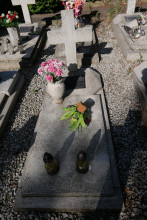 zdjęcie grobu Franciszka Kasprzyka - ofiary terroru niemieckiego. Kostrzyn Wlkp.