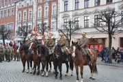 Grupa ułanów na koniach