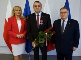 Wspólne zdjęcie ministra Dery,II Wicewojewody oraz burmistrza Jaraczewa.