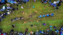 Policyjny piknik nad brzegiem Jeziora Maltańskiego