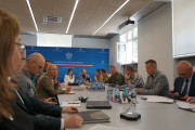 posiedzenie Wojewódzkiego Zespołu Zarządzania Kryzysowego w celu omówienia bieżącej sytuacji i podsumowania dotychczasowych działań w Gnieźnie